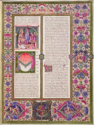 Apertura del Libro della Sapienza, dalla Bibbia di Borso d