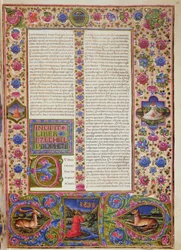 Apertura del libro di Ezechiele, dalla Bibbia di Borso d