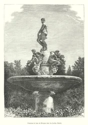Fontana di Jean de Bologne nei Giardini di Boboli (incisione)