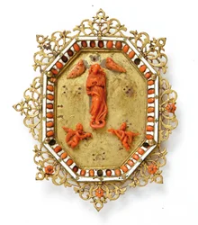 Cornice raffigurante la Vergine Immacolata, Trapani, metà XVII secolo