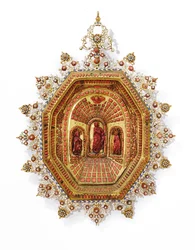 Cornice raffigurante la Vergine Maria, Trapani, inizio XVII secolo