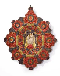 Cornice con rilievo della Vergine e del Bambino, Trapani, fine XVII secolo