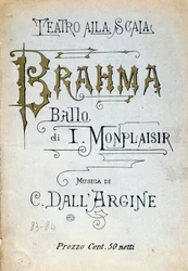 Frontespizio del balletto Brahma di Monplaisir e dell