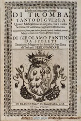 Frontespizio di Modo per imparare a suonare la tromba di Girolamo Fantini (1600-1675)
