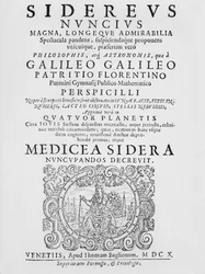 Frontespizio di Sidereus Nuncius di Galileo Galilei, 1610