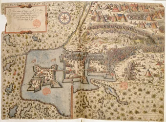 Vista generale della battaglia di Szigetvar, 1566