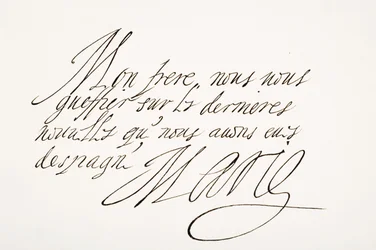 Scrittura e firma di Maria de