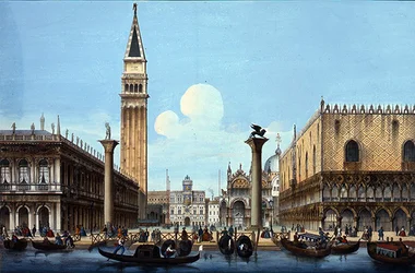 Il Molo, da una serie di quattro scene veneziane, c.1850