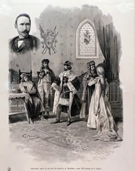 Illustrazione di Pierre Gringoire, opera di Antonio Scontrino