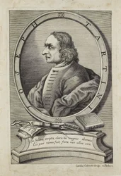 Giuseppe Tartini, inciso da Carlo Calcinotto (fl.1763), c.1763