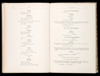 Libretto della Tosca di Giacomo Puccini, Edizione Ricordi, Italia