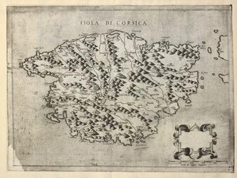 Mappa della Corsica, Isola di Corsica (incisione)