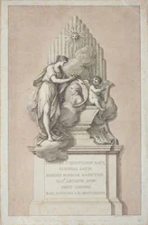 Monumento a Johann Christian Bach (1735-1782) inciso da Francesco Bartolozzi (1727-1815) 1782