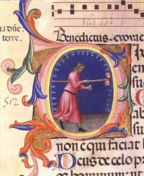 Ms 559 f.113v Iniziale istoriata 