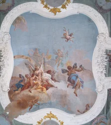 Scena mitologica con lo zodiaco