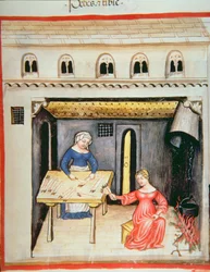 Preparazione di piedi e zoccoli di animali, dal Tacuinum Sanitatis