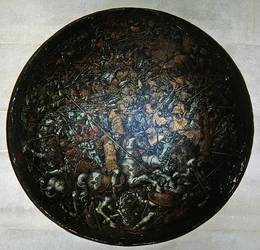 Scudo da parata con scene della storia romana