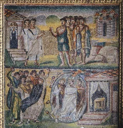 Pannello con mosaico, navata centrale, Basilica di Santa Maria Maggiore, Roma, Italia, V secolo
