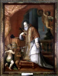 Pio V (1504 - 1572). Dipinto anonimo da una chiesa lombarda