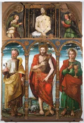 Polittico di San Giovanni Battista con San Pietro e San Giovanni Evangelista, prima metà del XVI secolo