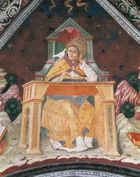 Papa Gregorio I, nella Cappella di Santa Margherita di Antiochia, volta del Santuario di Santa Maria Assunta