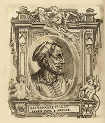 Ritratto di Baldassare Tommaso Peruzzi, architetto e pittore italiano, nato vicino a Siena