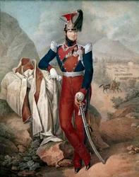 Ritratto di Ferdinando II (Ferdinando Carlo) (1810-1859), re delle Due Sicilie, acquerello anonimo, XIX secolo, Museo Nazionale di San Martino, Napoli
