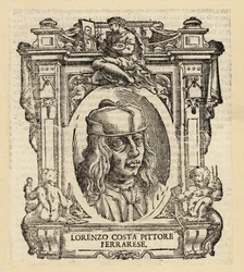 Ritratto di Lorenzo Costa, pittore italiano di Ferrara del Rinascimento