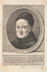 Ritratto di Padre Giovanni Battista Martini inciso da Faucci, 1776