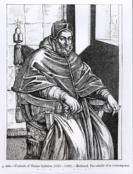 Ritratto di Papa Sisto V (1520-90) illustrazione da 