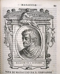 Ritratto di Tomaso Masaccio (1401-28) da Le vite de