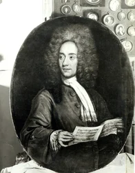 Ritratto del Compositore Tomaso Giovanni Albinoni (1671-1751) con uno Spartito