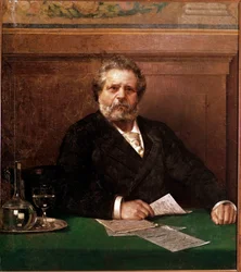 Ritratto del poeta italiano Giosue Carducci (1835-1907) (fine del XIX secolo, Casa Carducci, Bologna)