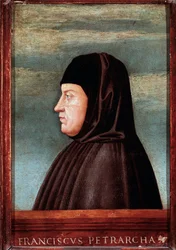 Ritratto del poeta Francesco Petrarca detto Petrarca (1304-1374) Dipinto della Scuola Veneziana. XV secolo Roma, Galleria Borghese
