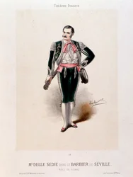Ritratto del cantante Enrico delle Sedie nel 