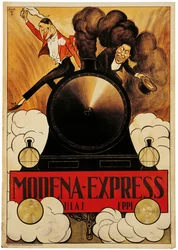 Poster pubblicitario per il Modena Express