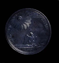 Rovescio di una medaglia ritratto di Anna Isabella di Mantova che raffigura un