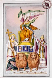 Risorgimento: manifesto di propaganda per gli Stati Pontifici: L