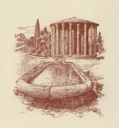 Roma, Tempio di Vesta (litho)