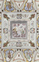 Sala di Giove e Mercurio: Giove, Mercurio e Cupido, circondati dalle quattro stagioni