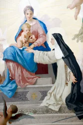 Chiesa di Santa Caterina. Santa Caterina e la Vergine con Bambino. Varazze. Italia.