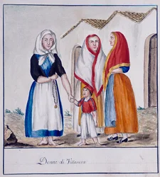 Costumi sardi di Villanova, stampato ms.258, Collezione Luzzetti