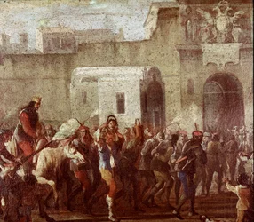 Scena di punizione dei ladri al tempo di Masaniello (dettaglio)