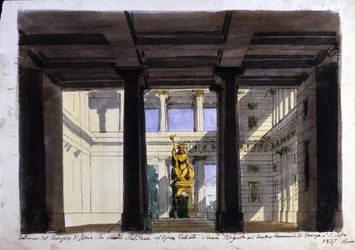 Scenografia per "Poliuto", Teatro Comunale, Faenza, 1857