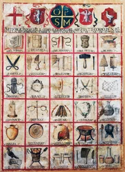 Simboli delle arti e dei mestieri della città di Orvieto