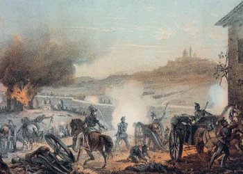 La battaglia di Castelfidardo (Spedizione dei Mille) 18 settembre 1860 - Risorgimento (Unificazione italiana) (1859-1924): la battaglia di Castelfidardo 18 settembre 1860 - Truppe pontificie sconfitte dalle truppe piemontesi