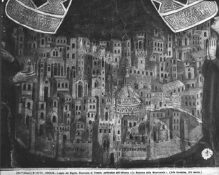 La Madonna della Misericordia, dettaglio della città di Firenze