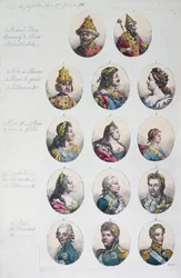 La dinastia Romanov, da Costume Antico e Moderno di Gulio Ferrario, c.1820