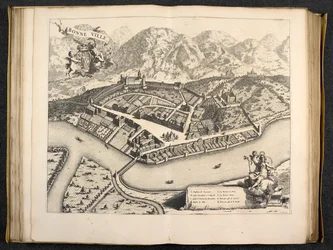 Veduta di Aosta, Piemonte, Italia