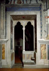 Vista di una finestra della Sala dei Gigli costruita nel 1299-1314